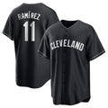 Pouc C.Guardians #11 Jose Ramirez Player Black Home Game Stitched Jerseys