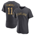 Pouc C.Guardians #11 Jose Ramirez Player Charcoal All-Star Limited Elite Home Stitched Jerseys