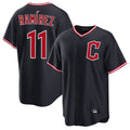 Pouc C.Guardians #11 Jose Ramirez Player Navy Home Game Stitched Jerseys