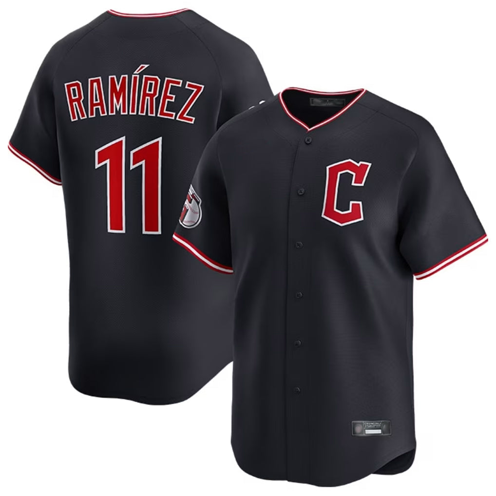 Pouc C.Guardians #11 Jose Ramirez Player Navy Limited Home Stitched Jerseys