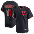 Pouc C.Guardians #11 Jose Ramirez Player Navy Limited Home Stitched Jerseys
