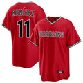 Pouc C.Guardians #11 Jose Ramirez Player Red Home Game Stitched Jerseys