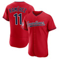Pouc C.Guardians #11 Jose Ramirez Player Red Limited Elite Home Stitched Jerseys