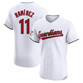 Pouc C.Guardians #11 Jose Ramirez Player White Limited Elite Home Stitched Jerseys