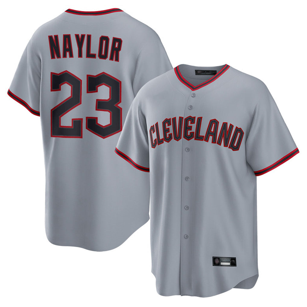 Pouc C.Guardians #23 Bo Naylor Player Gray Home Game Stitched Jerseys