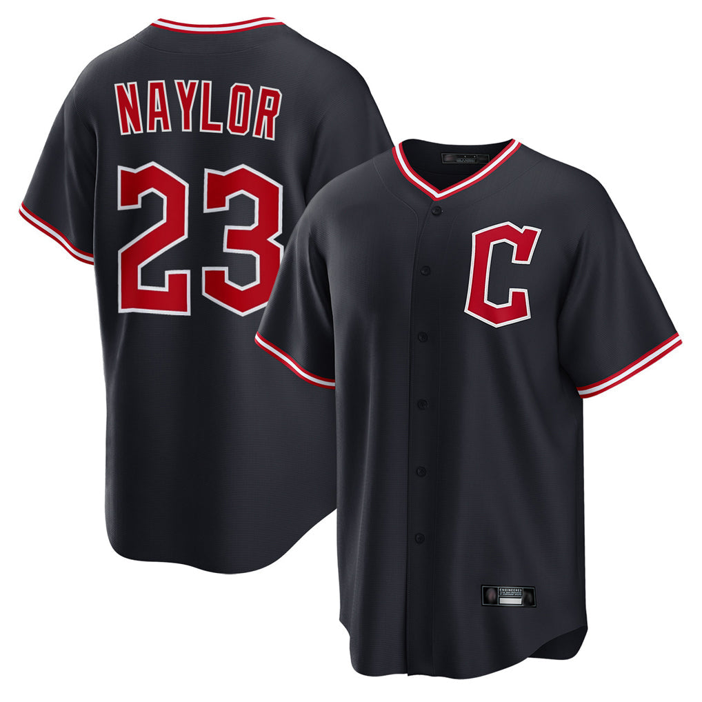 Pouc C.Guardians #23 Bo Naylor Player Navy Home Game Stitched Jerseys