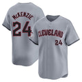 Pouc C.Guardians #24 Triston McKenzie Player Gray Road Limited Home Stitched Jerseys