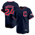 Pouc C.Guardians #24 Triston McKenzie Player Navy Limited Home Stitched Jerseys