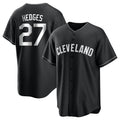 Pouc C.Guardians #27 Austin Hedges Player Black Home Game Stitched Jerseys