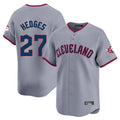 Pouc C.Guardians #27 Austin Hedges Player Gray Road Limited Home Game Stitched Jerseys