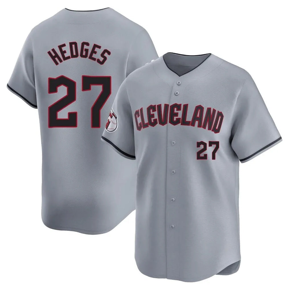 Pouc C.Guardians #27 Austin Hedges Player Gray Road Limited Home Stitched Jerseys