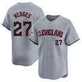 Pouc C.Guardians #27 Austin Hedges Player Gray Road Limited Home Stitched Jerseys