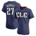 Pouc C.Guardians #27 Austin Hedges Player Navy City Connect Limited Elite Home Stitched Jerseys