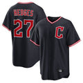 Pouc C.Guardians #27 Austin Hedges Player Navy Game Home Stitched Jerseys