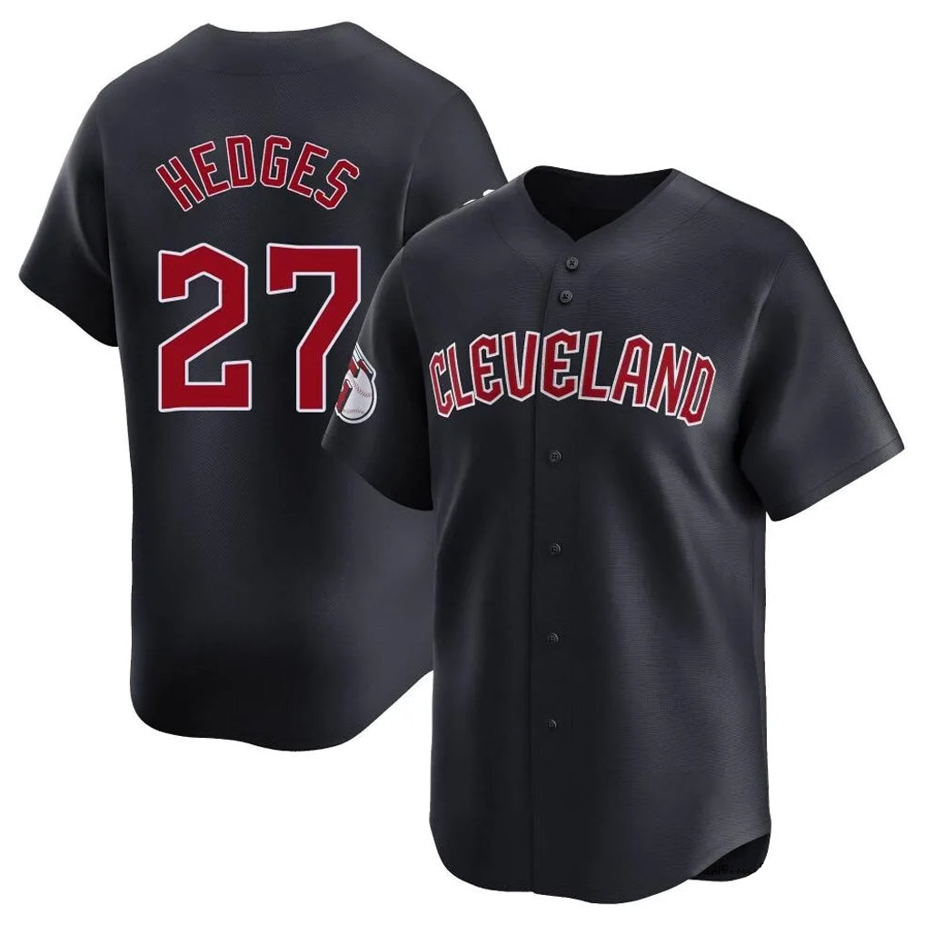 Pouc C.Guardians #27 Austin Hedges Player Navy Limited Home Game Stitched Jerseys