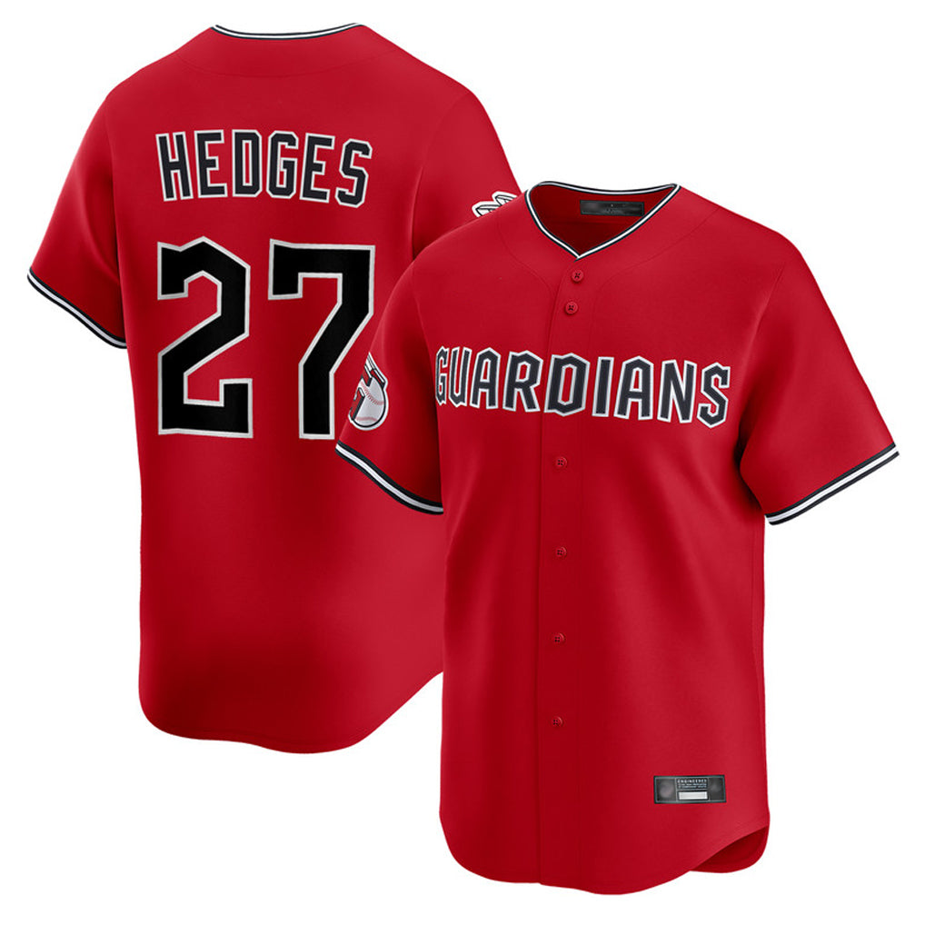 Pouc C.Guardians #27 Austin Hedges Player Red Limited Home Stitched Jerseys