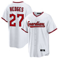 Pouc C.Guardians #27 Austin Hedges Player White Game Home Stitched Jerseys