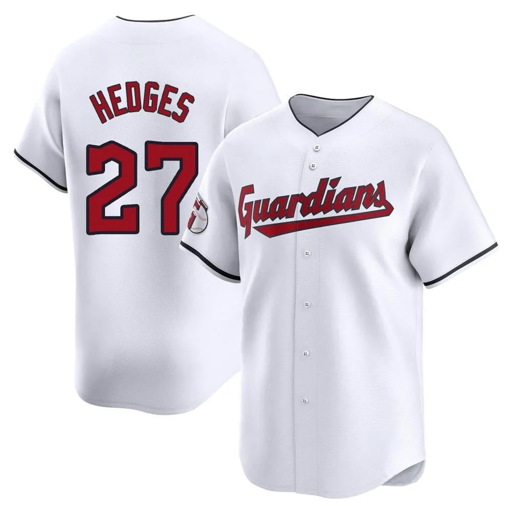 Pouc C.Guardians #27 Austin Hedges Player White Limited Home Stitched Jerseys