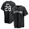 Pouc C.Guardians #28 Tanner Bibee Player Black Home Game Stitched Jerseys