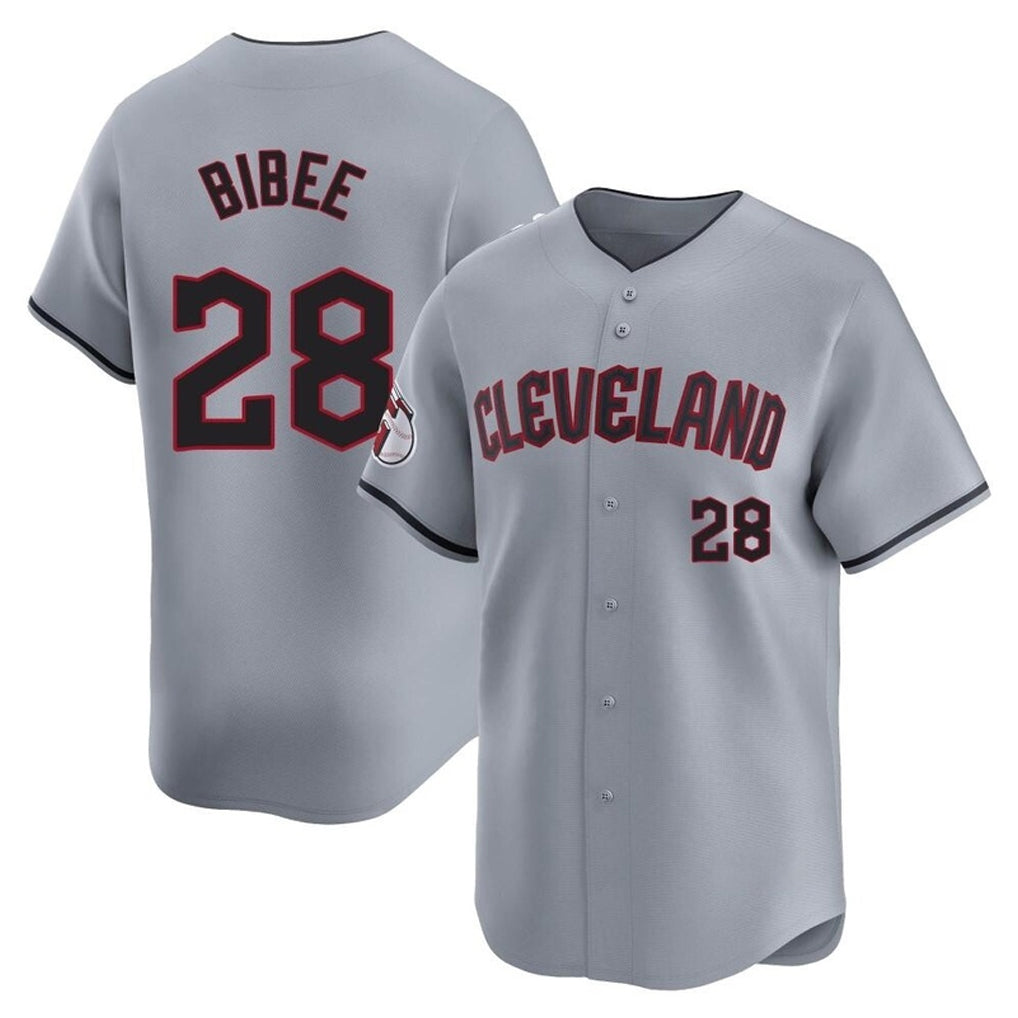 Pouc C.Guardians #28 Tanner Bibee Player Gray Road Limited Home Stitched Jerseys
