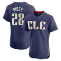 Pouc C.Guardians #28 Tanner Bibee Player Navy City Connect Limited Elite Home Stitched Jerseys