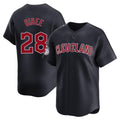 Pouc C.Guardians #28 Tanner Bibee Player Navy Limited Home Game Stitched Jerseys