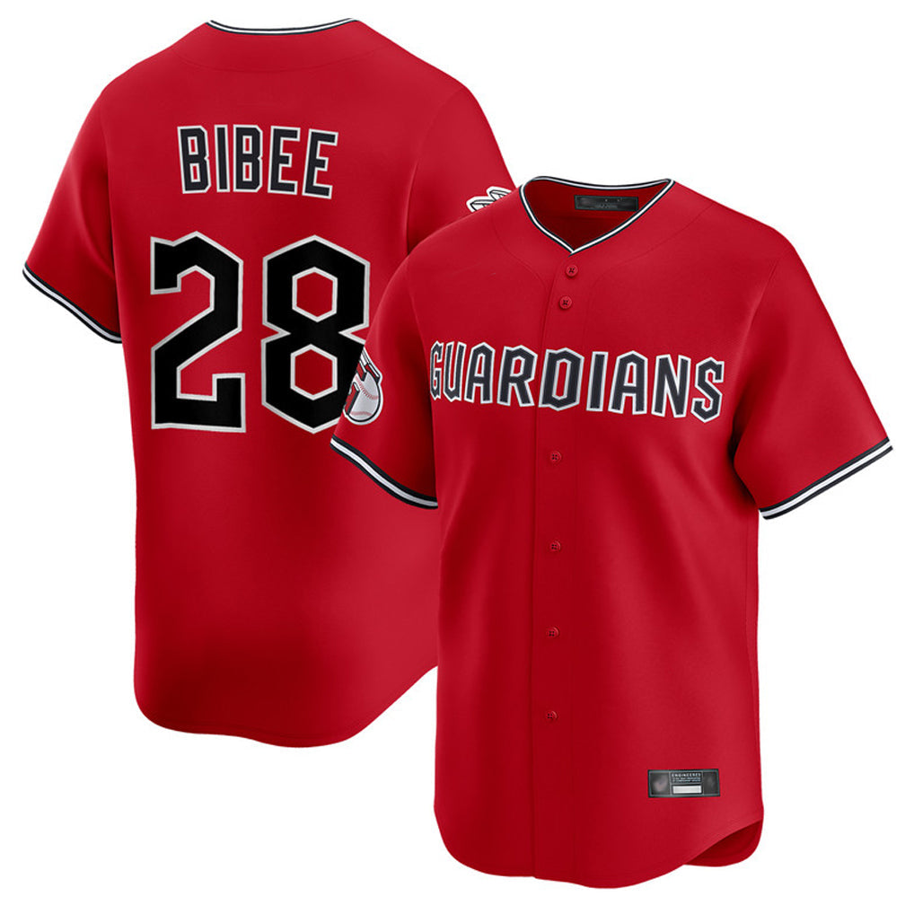 Pouc C.Guardians #28 Tanner Bibee Player Red Limited Home Stitched Jerseys