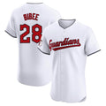 Pouc C.Guardians #28 Tanner Bibee Player White Limited Elite Home Stitched Jerseys
