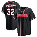 Pouc C.Guardians #32 Gavin Williams Player Black Fashion Out Home Game Stitched Jerseys