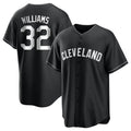 Pouc C.Guardians #32 Gavin Williams Player Black Home Game Stitched Jerseys