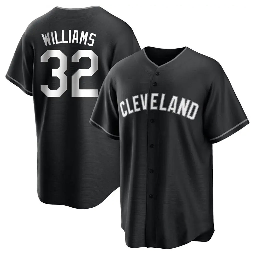 Pouc C.Guardians #32 Gavin Williams Player Black Home Game Stitched Jerseys