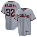 Pouc C.Guardians #32 Gavin Williams Player Gray Home Game Stitched Jerseys