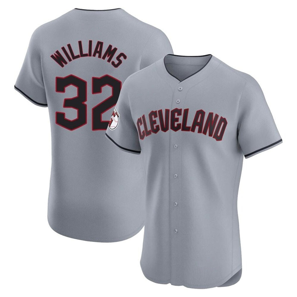Pouc C.Guardians #32 Gavin Williams Player Gray Road Limited Elite Home Stitched Jerseys
