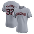 Pouc C.Guardians #32 Gavin Williams Player Gray Road Limited Elite Home Stitched Jerseys