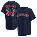 Pouc C.Guardians #32 Gavin Williams Player Navy Game Home Stitched Jerseys