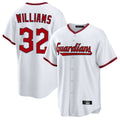 Pouc C.Guardians #32 Gavin Williams Player White Game Home Stitched Jerseys