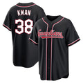 Pouc C.Guardians #38 Steven Kwan Player Black Fashion Out Home Game Stitched Jerseys