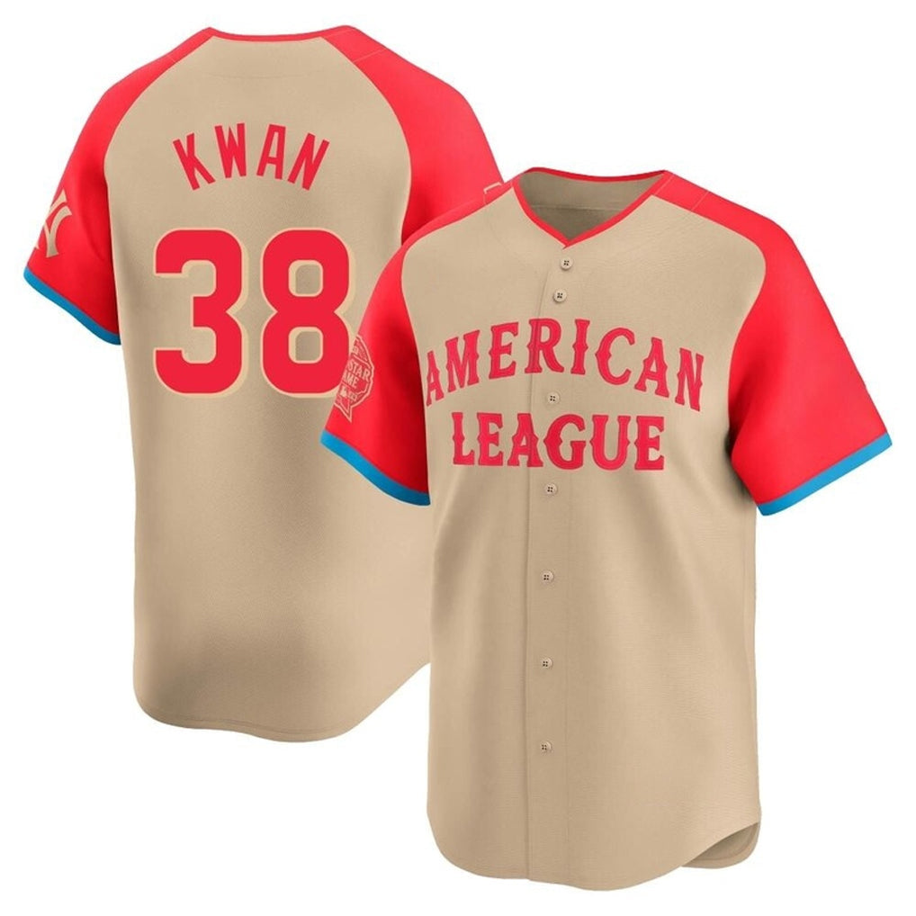 Pouc C.Guardians #38 Steven Kwan Player Cream American League All-Star Limited Home Stitched Jerseys