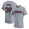 Pouc C.Guardians #38 Steven Kwan Player Gray Road Limited Elite Home Stitched Jerseys