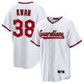 Pouc C.Guardians #38 Steven Kwan Player White Game Home Stitched Jerseys