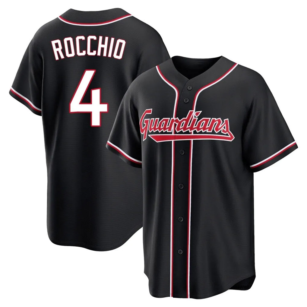 Pouc C.Guardians #4 Brayan Rocchio Player Black Fashion Out Home Game Stitched Jerseys