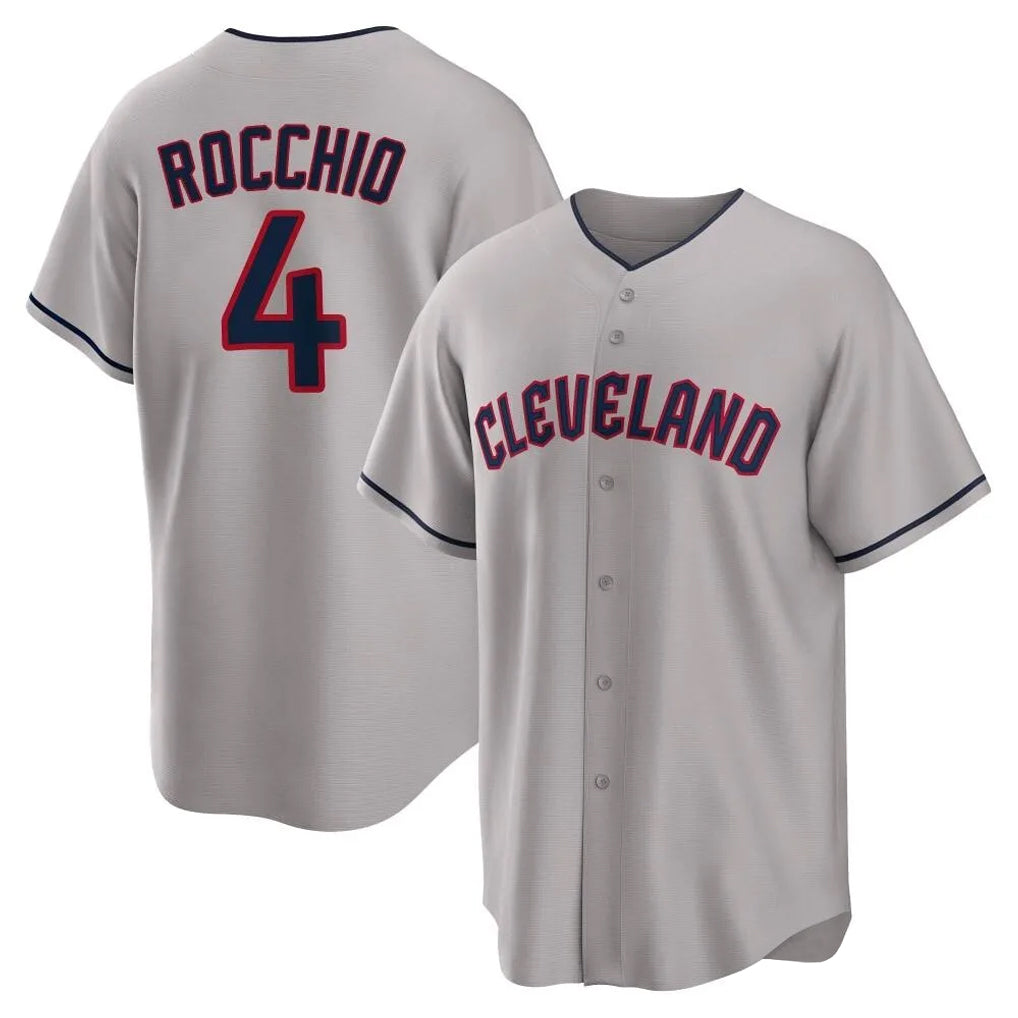 Pouc C.Guardians #4 Brayan Rocchio Player Gray Game Home Stitched Jerseys