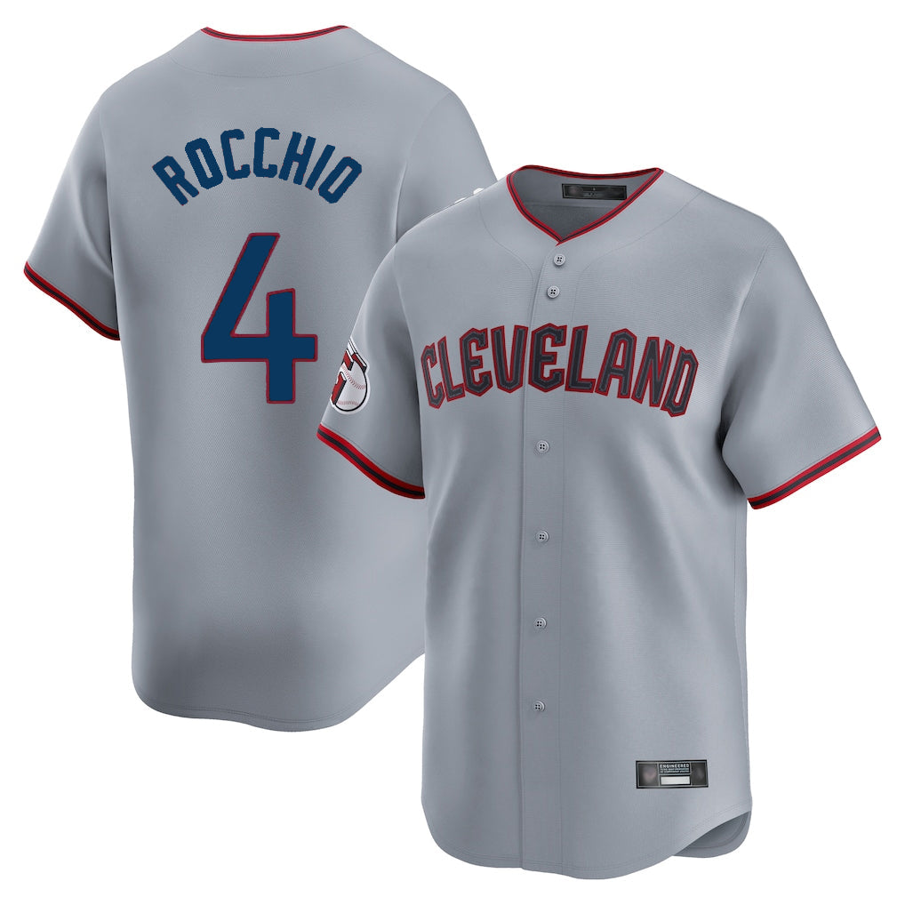 Pouc C.Guardians #4 Brayan Rocchio Player Gray Road Limited Home Game Stitched Jerseys