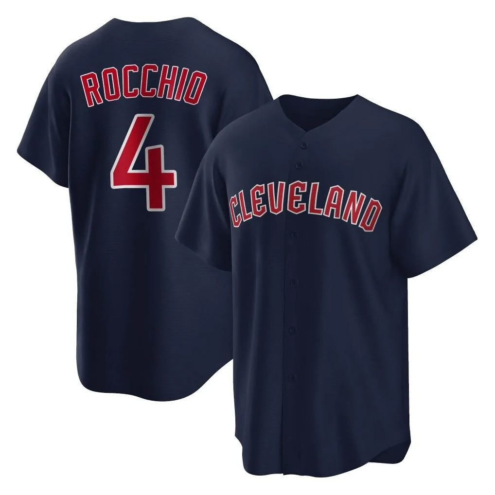 Pouc C.Guardians #4 Brayan Rocchio Player Navy Game Home Stitched Jerseys