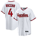 Pouc C.Guardians #4 Brayan Rocchio Player White Game Home Stitched Jerseys