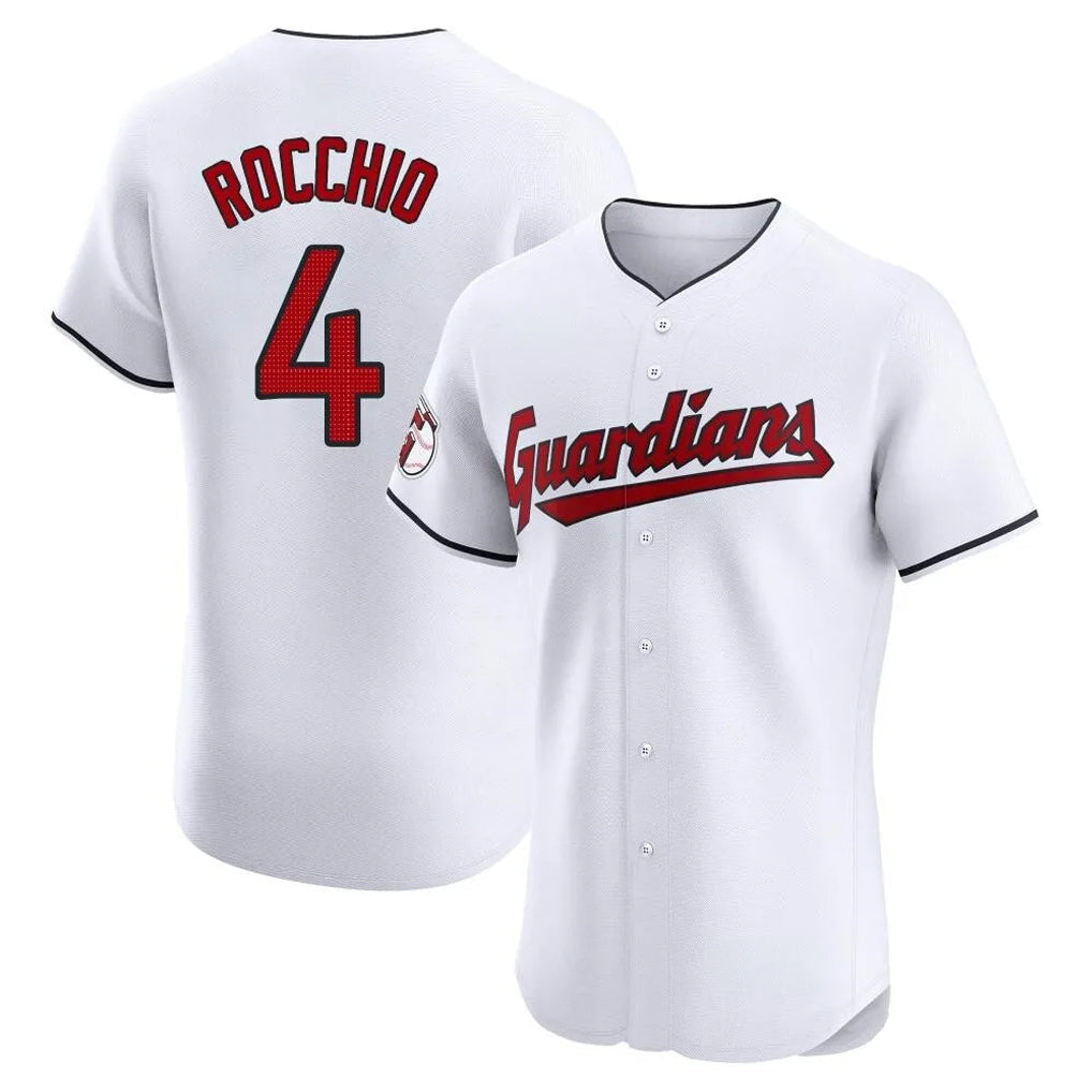 Pouc C.Guardians #4 Brayan Rocchio Player White Limited Elite Home Stitched Jerseys
