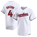 Pouc C.Guardians #4 Brayan Rocchio Player White Limited Home Stitched Jerseys
