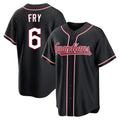 Pouc C.Guardians #6 David Fry Player Black Fashion Out Home Game Stitched Jerseys