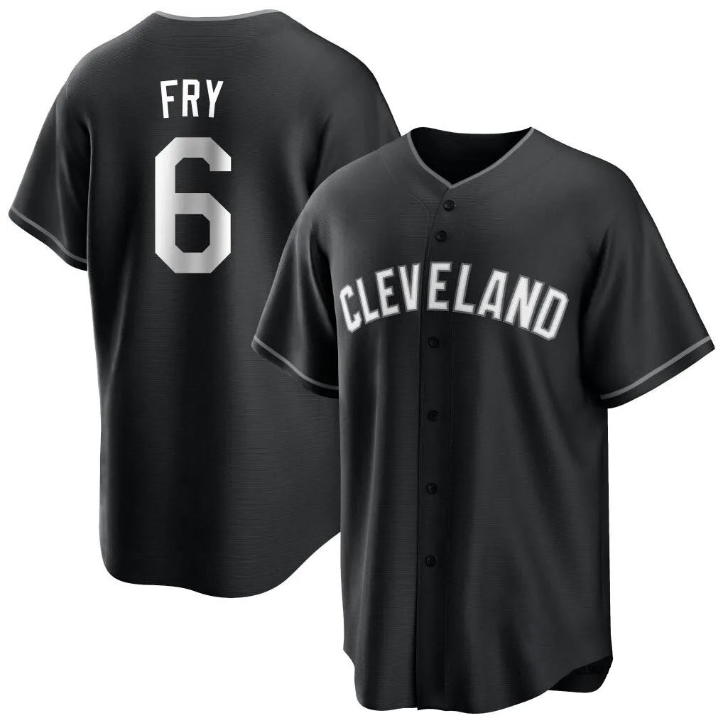 Pouc C.Guardians #6 David Fry Player Black Home Game Stitched Jerseys