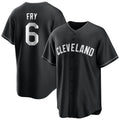 Pouc C.Guardians #6 David Fry Player Black Home Game Stitched Jerseys